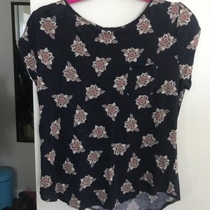 Patterned Pocket Tee- LOFT